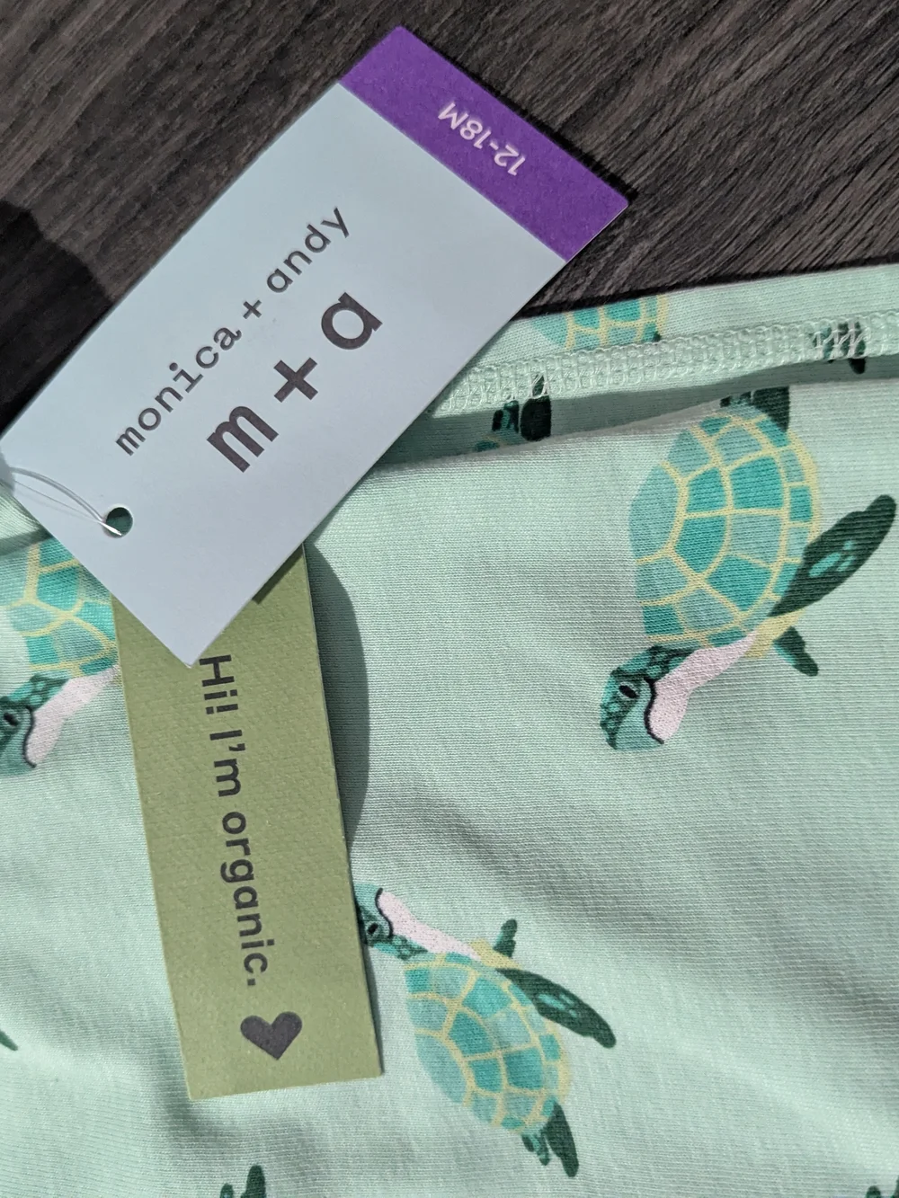 M+O Mint Green GOTS Certified Organic Cotton Turtle Bodysuit & Pants Set